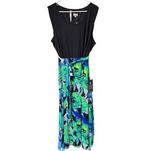 Avenue Tropical Maxi Dress Plus Size 18/20 Geo Floral Sleeveless Summer Vacation